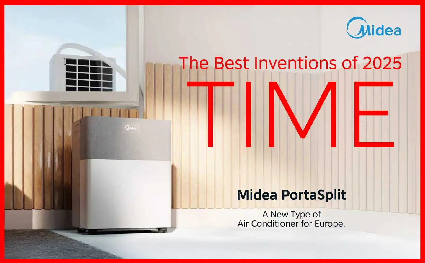 Midea's PortaSplit air conditioner has been successfully nominated as one of TIME magazine's "2025 Best Inventions of the Year"